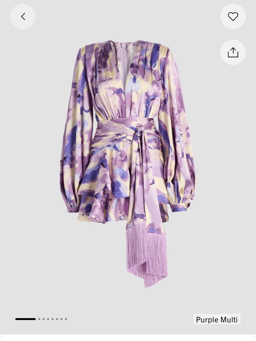Bronx and Banco Purple Multi Wisteria Abstract A-Line Tunic Dress